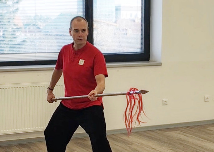 Kopí hruškového květu a tyč bílé opice